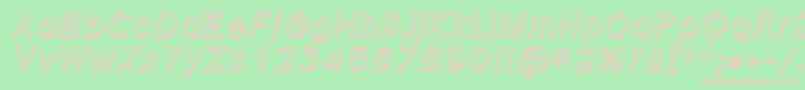 FlorencesansShadedItalic Font – Pink Fonts on Green Background