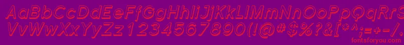 FlorencesansShadedItalic Font – Red Fonts on Purple Background