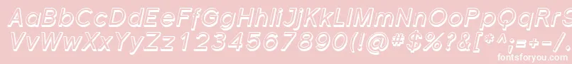 FlorencesansShadedItalic Font – White Fonts on Pink Background