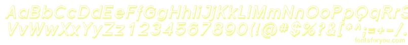 FlorencesansShadedItalic Font – Yellow Fonts on White Background