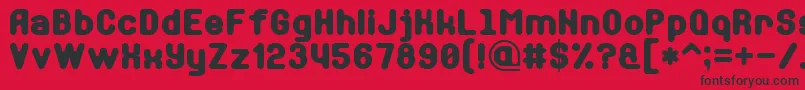 SoftSansSerif7 Font – Black Fonts on Red Background