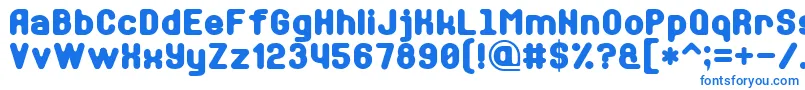 フォントSoftSansSerif7 – 白い背景に青い文字