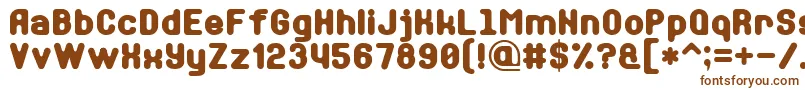 SoftSansSerif7-fontti – ruskeat fontit valkoisella taustalla