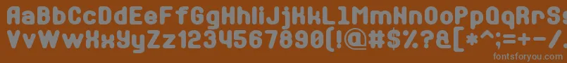 フォントSoftSansSerif7 – 茶色の背景に灰色の文字