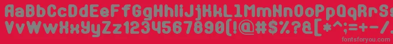 SoftSansSerif7 Font – Gray Fonts on Red Background