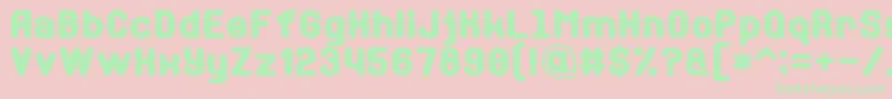 SoftSansSerif7 Font – Green Fonts on Pink Background