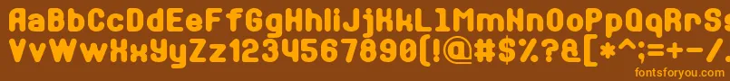 SoftSansSerif7 Font – Orange Fonts on Brown Background