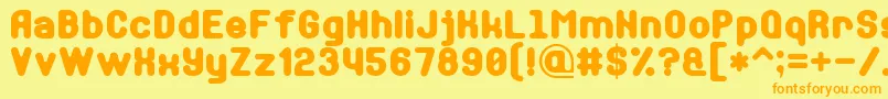 SoftSansSerif7 Font – Orange Fonts on Yellow Background