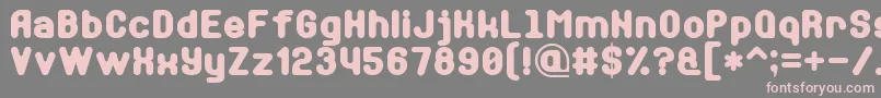 SoftSansSerif7 Font – Pink Fonts on Gray Background