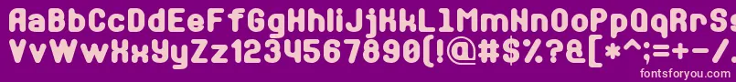 SoftSansSerif7 Font – Pink Fonts on Purple Background