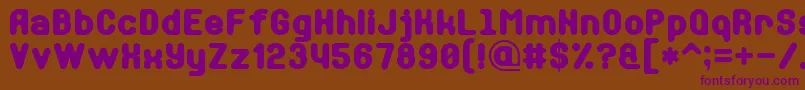 SoftSansSerif7 Font – Purple Fonts on Brown Background