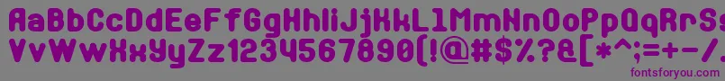 Czcionka SoftSansSerif7 – fioletowe czcionki na szarym tle