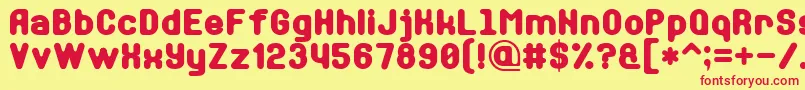 SoftSansSerif7 Font – Red Fonts on Yellow Background