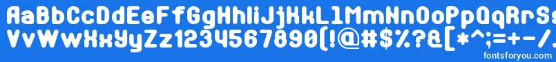 フォントSoftSansSerif7 – 青い背景に白い文字