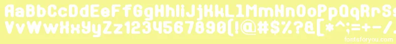 SoftSansSerif7 Font – White Fonts on Yellow Background