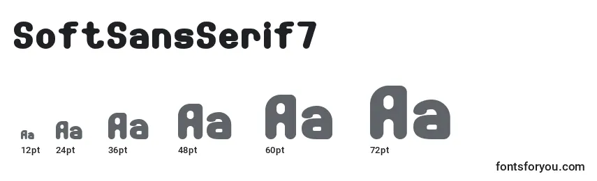 Größen der Schriftart SoftSansSerif7