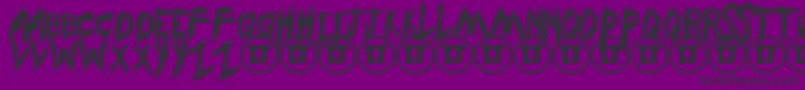 ThroughStruggledemo Font – Black Fonts on Purple Background