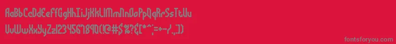 フォントBocumang – 赤い背景に灰色の文字