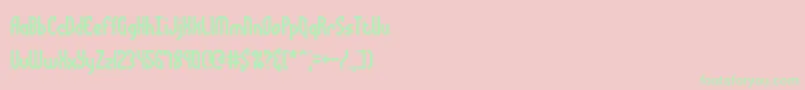 Bocumang Font – Green Fonts on Pink Background