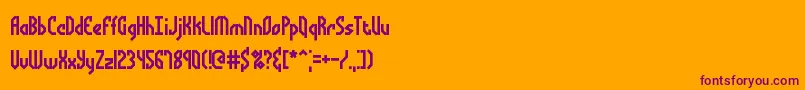 Bocumang Font – Purple Fonts on Orange Background