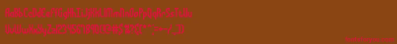 Bocumang Font – Red Fonts on Brown Background