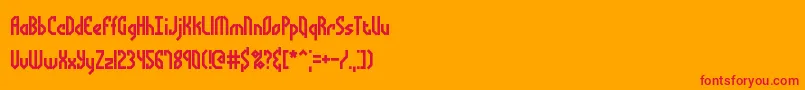 Bocumang Font – Red Fonts on Orange Background