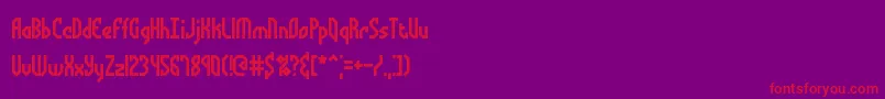 Bocumang Font – Red Fonts on Purple Background