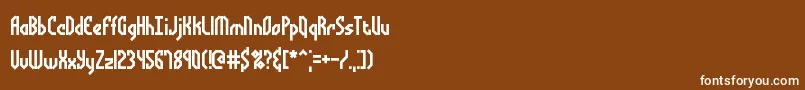 フォントBocumang – 茶色の背景に白い文字