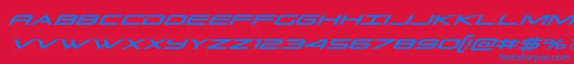 Шрифт Grandsportcondital – синие шрифты на красном фоне