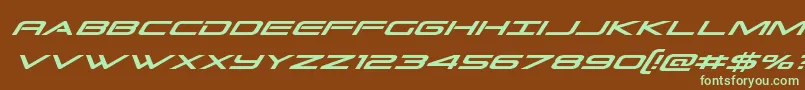 Grandsportcondital Font – Green Fonts on Brown Background