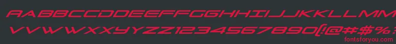 Grandsportcondital Font – Red Fonts on Black Background