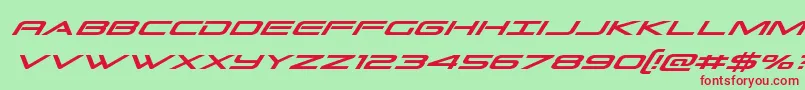 Grandsportcondital Font – Red Fonts on Green Background