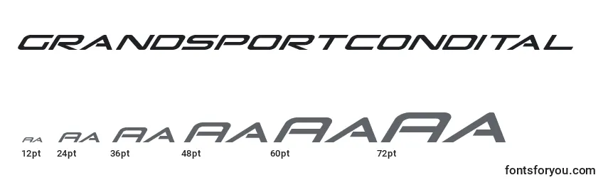 Grandsportcondital Font Sizes