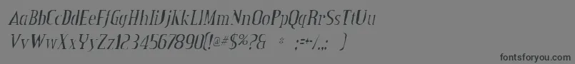 CreditvalleygauntItalic Font – Black Fonts on Gray Background