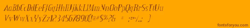 CreditvalleygauntItalic Font – Brown Fonts on Orange Background