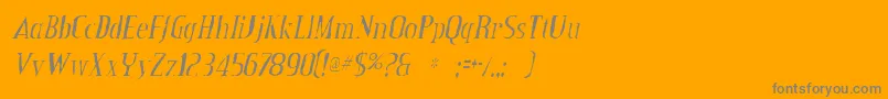 CreditvalleygauntItalic Font – Gray Fonts on Orange Background