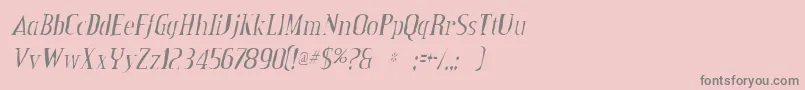CreditvalleygauntItalic Font – Gray Fonts on Pink Background