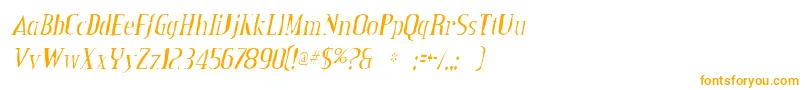 フォントCreditvalleygauntItalic – オレンジのフォント