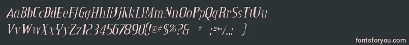 CreditvalleygauntItalic Font – Pink Fonts on Black Background