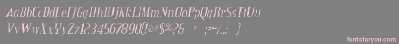 CreditvalleygauntItalic Font – Pink Fonts on Gray Background