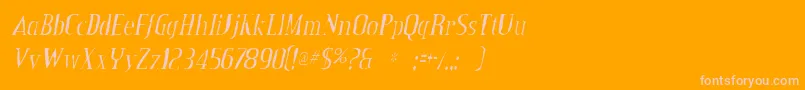 fuente CreditvalleygauntItalic – Fuentes Rosadas Sobre Fondo Naranja