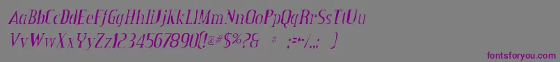 CreditvalleygauntItalic Font – Purple Fonts on Gray Background