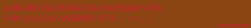 CreditvalleygauntItalic Font – Red Fonts on Brown Background