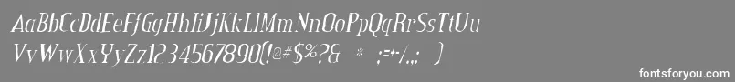 CreditvalleygauntItalic Font – White Fonts on Gray Background