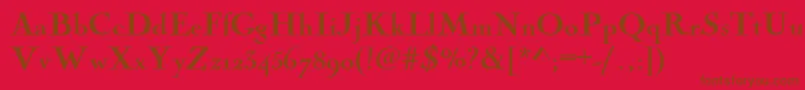 Nicolascocteebla Font – Brown Fonts on Red Background