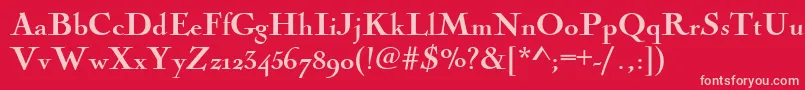 Nicolascocteebla Font – Pink Fonts on Red Background