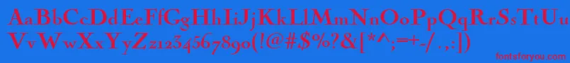 Nicolascocteebla Font – Red Fonts on Blue Background