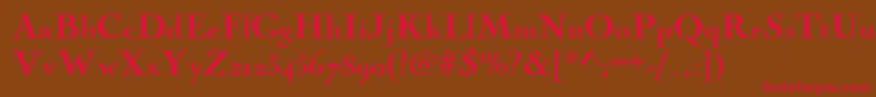 Nicolascocteebla Font – Red Fonts on Brown Background