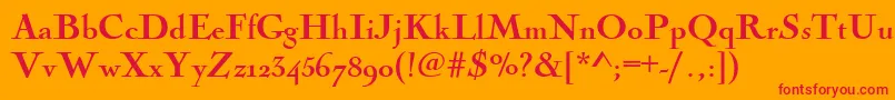 Nicolascocteebla Font – Red Fonts on Orange Background