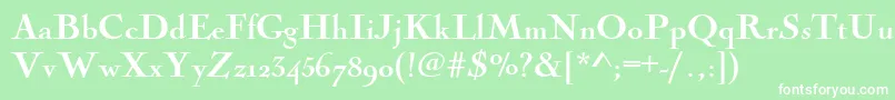 Nicolascocteebla Font – White Fonts on Green Background